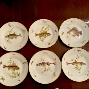 Richard Ginori Vintage Quenelle Plates RARE Ginori mark made in “FLORENCE”